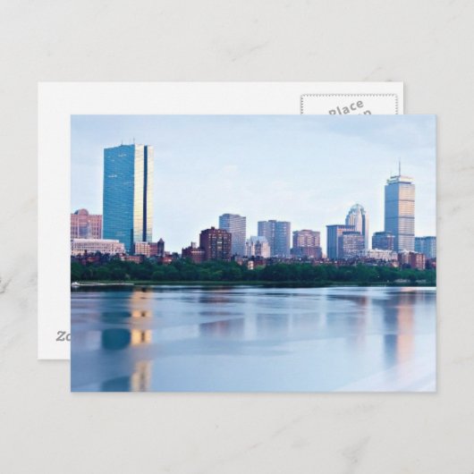 Boston Back over Charles River Briefkaart (Voorkant / Achterkant)