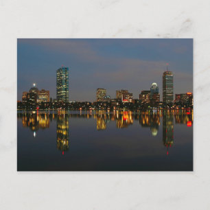 Boston Backbay bij nacht Briefkaart