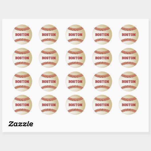 BOSTON BASEBALL RONDE STICKER (Vel)