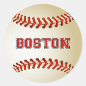 BOSTON BASEBALL RONDE STICKER (Voorkant)
