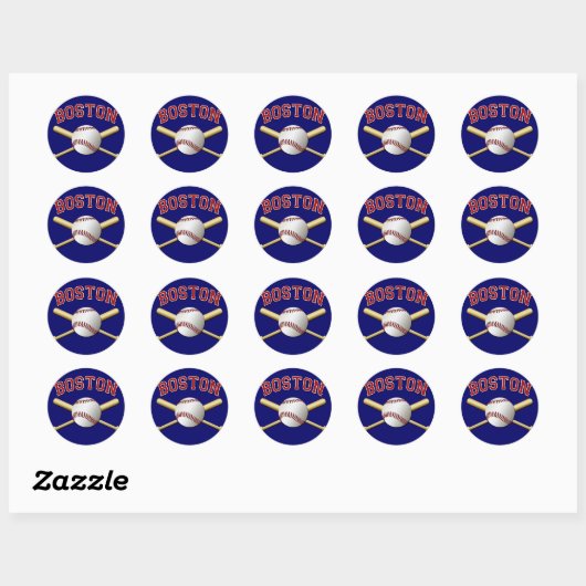 BOSTON BASEBALL RONDE STICKER (Vel)