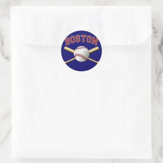 BOSTON BASEBALL RONDE STICKER (Tas)