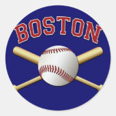 BOSTON BASEBALL RONDE STICKER (Voorkant)