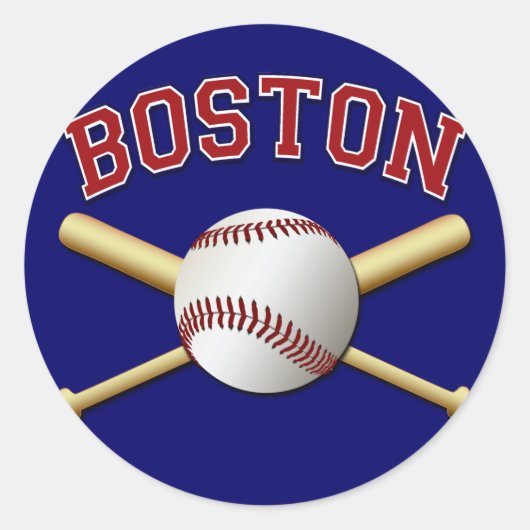 BOSTON BASEBALL RONDE STICKER (Voorkant)