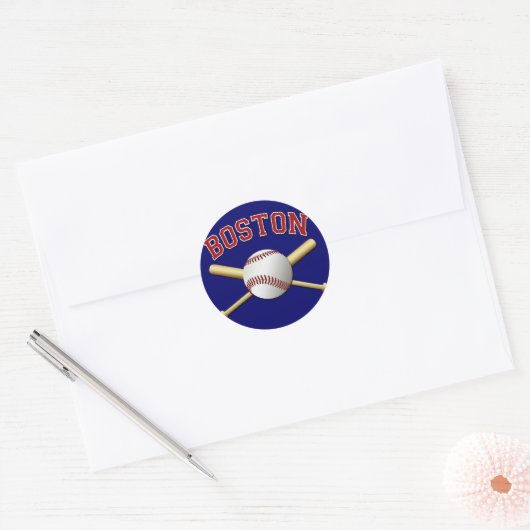 BOSTON BASEBALL RONDE STICKER (Envelop)