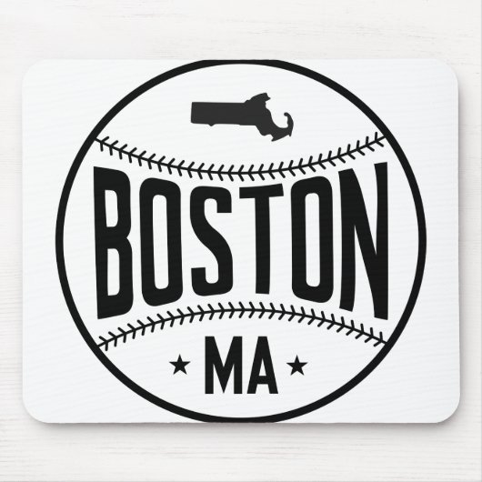 Boston Baseball Thema Muismat (Voorkant)