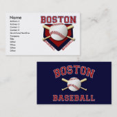 BOSTON BASEBALL-VISITEKAARTJES VISITEKAARTJE (Voorkant / Achterkant)