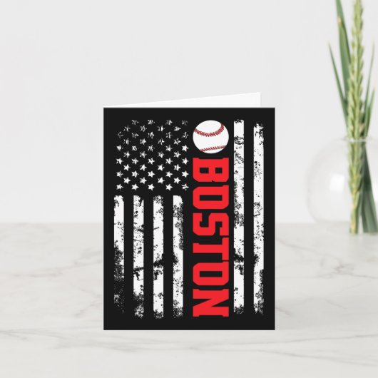 Boston Baseball Vlag van de VS Kaart (Voorkant)