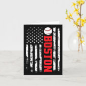 Boston Baseball Vlag van de VS Kaart (Gele Bloem)