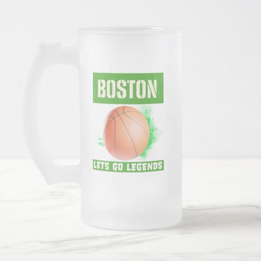 Boston Basketbal Legends Matglas Bierpul (Links)