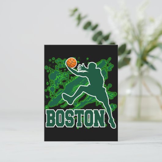 BOSTON BASKETBALL BRIEFKAART (Staand voorkant)