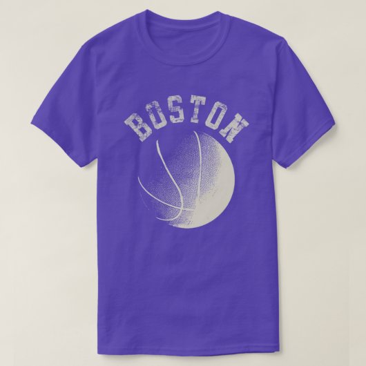 Boston Basketball Retro City Massachusetts State B T-shirt (Design voorkant)