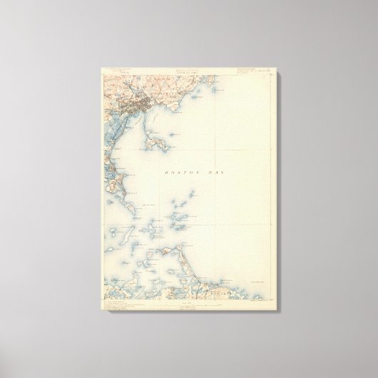 Boston Bay, Massachusetts Canvas Afdruk (Voorkant)