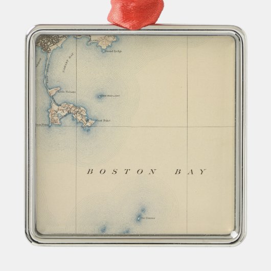 Boston Bay, Massachusetts Metalen Ornament (Voorkant)