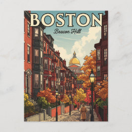  Boston Beacon Hill Reizen Briefkaart