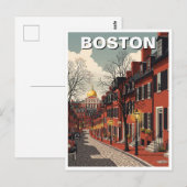  Boston Beacon Hill Reizen Briefkaart (Voorkant / Achterkant)