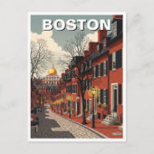  Boston Beacon Hill Reizen Briefkaart (Voorkant)