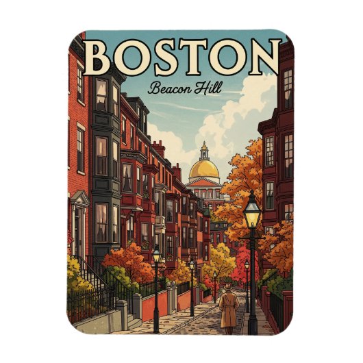  Boston Beacon Hill Reizen Magneet (Verticaal)