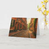 Boston Beacon Hill Watercolor Kaart (Gele Bloem)