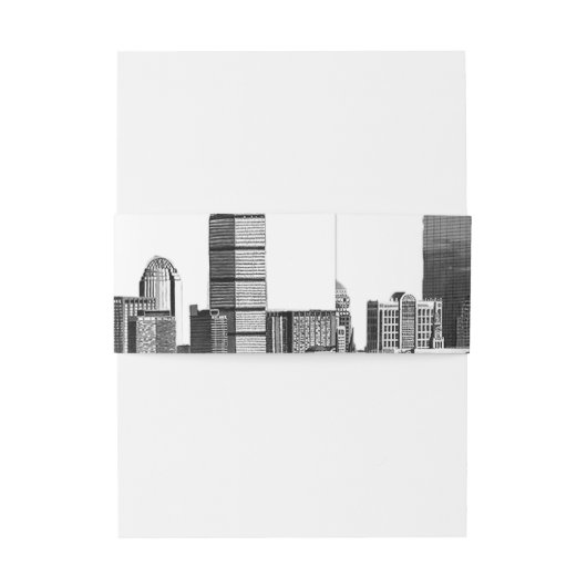 Boston Bestemming Bruiloft Belly Band Uitnodigingen Wikkel (Achterkant Voorbeeld)