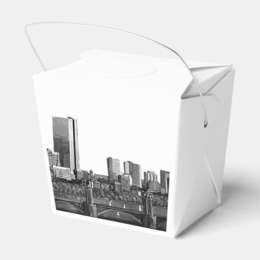 Boston Bestemming Bruiloft Favor Box Bedankdoosjes (Achterkant)