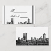 Boston Bestemming Trouwplaats Kaart Plaatskaartje (Voorkant / Achterkant)