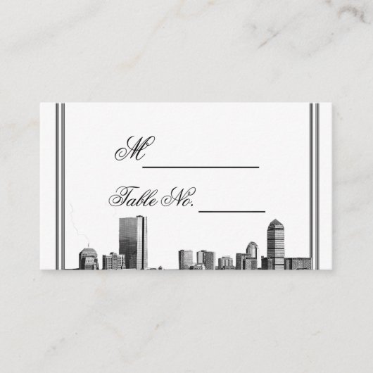 Boston Bestemming Trouwplaats Kaart Plaatskaartje (Voorkant)