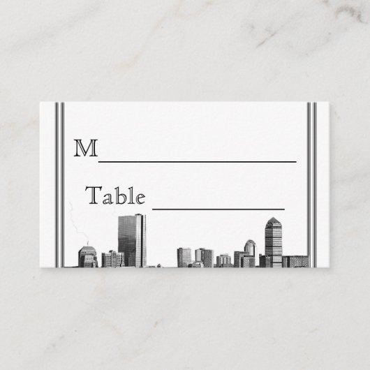 Boston Bestemming Trouwplaats Kaart Plaatskaartje (Voorkant)