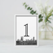 Boston Bestemming Trouwtafel nummer Briefkaart (Staand voorkant)
