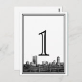 Boston Bestemming Trouwtafel nummer Briefkaart (Voorkant / Achterkant)