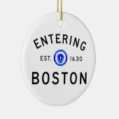 Boston betreden keramisch ornament (Rechts)