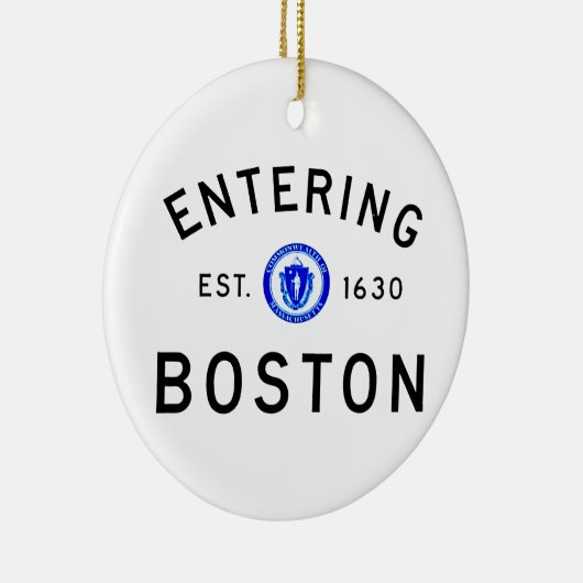 Boston betreden keramisch ornament (Rechts)