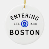 Boston betreden keramisch ornament (Voorkant)
