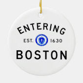 Boston betreden keramisch ornament (Achterkant)