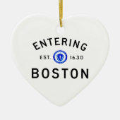 Boston betreden keramisch ornament (Voorkant)