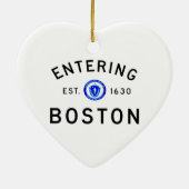 Boston betreden keramisch ornament (Achterkant)