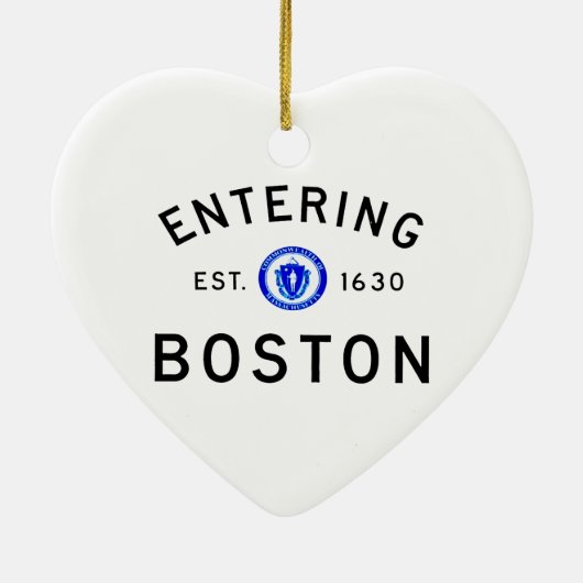 Boston betreden keramisch ornament (Achterkant)