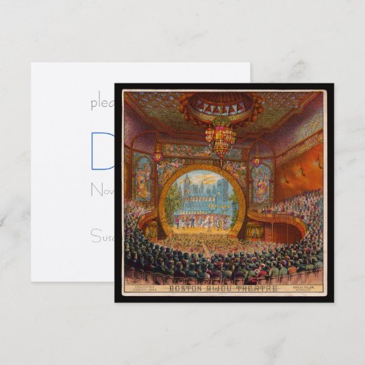 Boston Bijou Theater Uitnodiging (Voorkant / Achterkant)