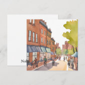 Boston Bike Ride | North End Waterverf MA Kaart (Voorkant / Achterkant)