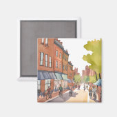 Boston Bike Ride | North End Waterverf MA Magneet (Voorkant / Achterkant)