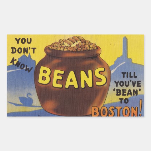Boston Bked Beans Rechthoekige Sticker (Voorkant)