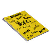 Boston Black Fonts Notitieboek (Rechterzijde)