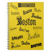 Boston Black Fonts Notitieboek (Voorkant)