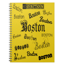 Boston Black Fonts Notitieboek