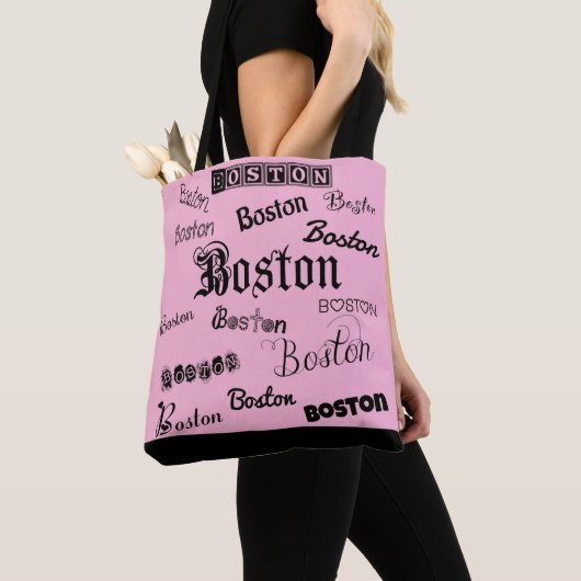 Boston Black Fonts Tote Bag (Dichtbij)