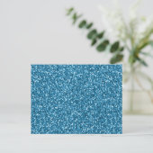 Boston Blauwe Glitters Briefkaart (Staand voorkant)