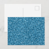 Boston Blauwe Glitters Briefkaart (Voorkant / Achterkant)