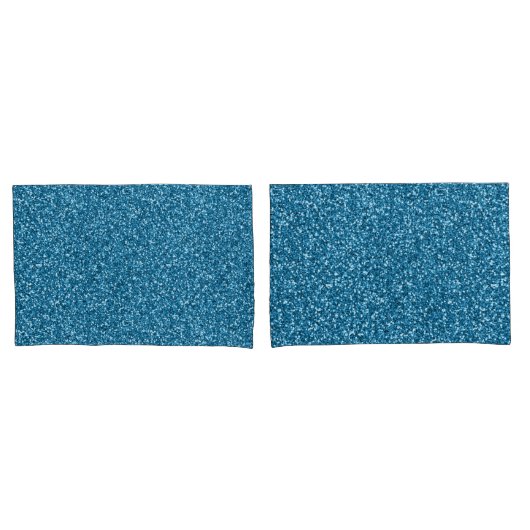Boston Blauwe Glitters Kussensloop (Voorkant-Set)