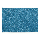 Boston Blauwe Glitters Kussensloop (Achterkant-Rechts)