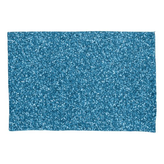 Boston Blauwe Glitters Kussensloop (Voorkant-Links)